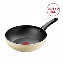 IHチタン・エクセレンス バニラベージュ ウォックパン 28cm